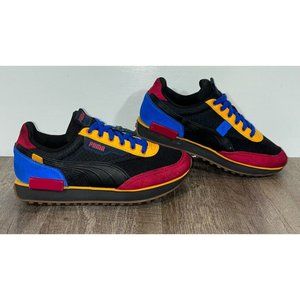 Puma * Men's Size 5.5 US/EUR 38 Future Rider Global Futurism * Black Red Blue